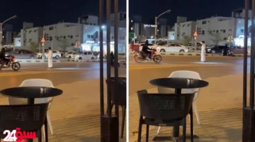 شاب سعودي يوقف السيارات بجسده لمساعدة سيدة على عبور طريق سريع